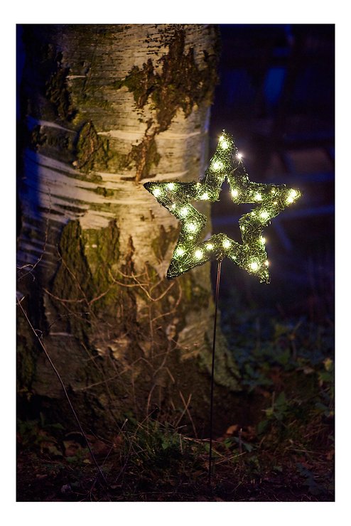 Sirius Leuchtstern Garden Star big 40 LED außen Batterie 32cm grün - Pic 1