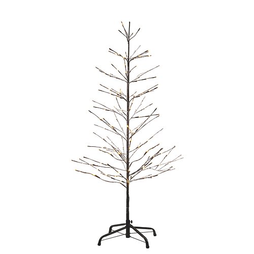 Sirius LED Baum Isaac Tree beschneit 228 LED warmweiß 160cm braun außen