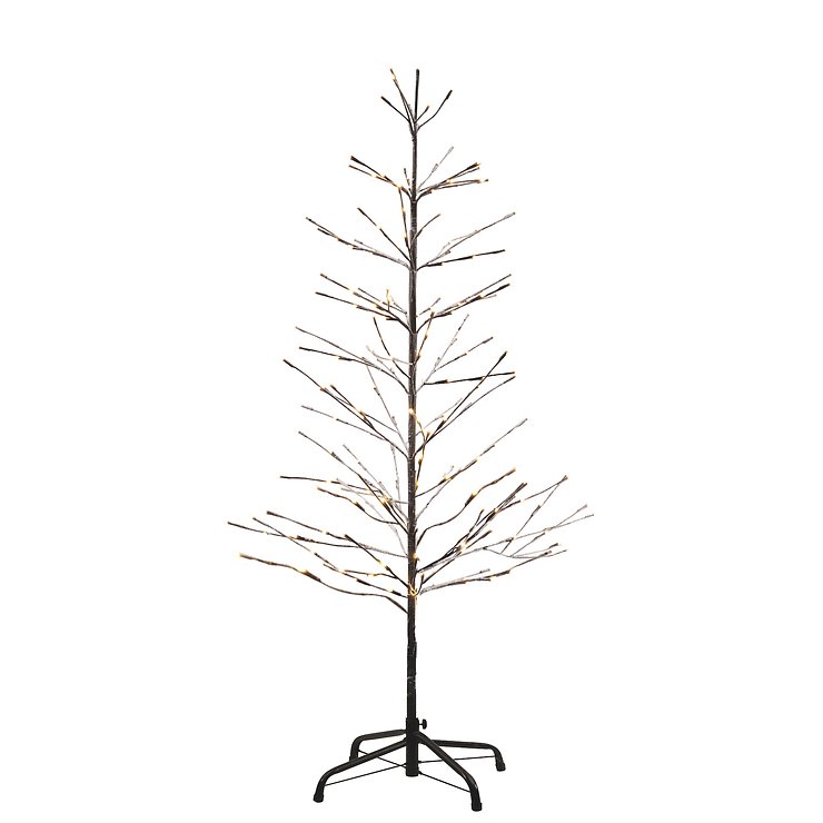 Árbol LED Sirio Árbol Isaac 228 LED blanco cálido exterior 160 cm marrón nevado - Thumbnail 3