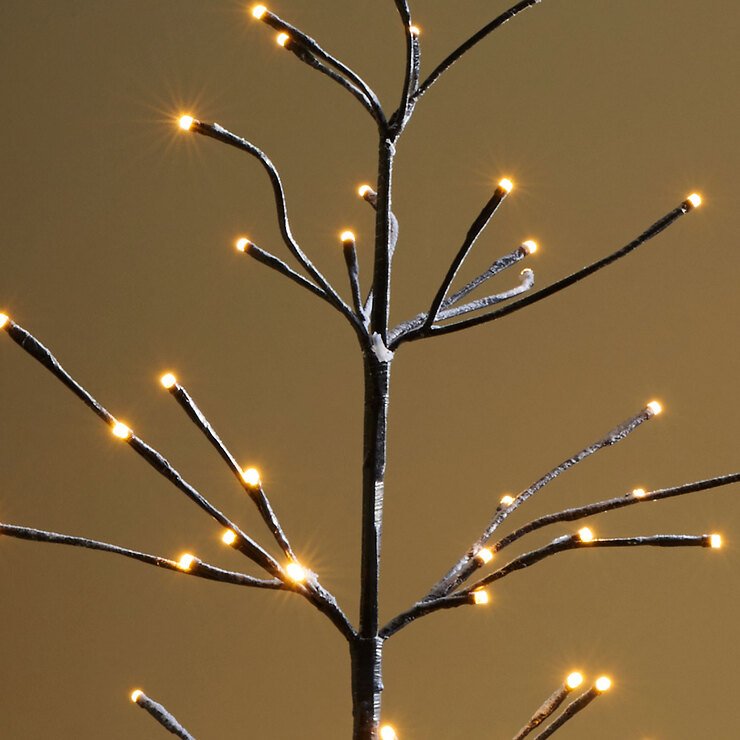 Árbol LED Sirio Árbol Isaac 228 LED blanco cálido exterior 160 cm marrón nevado - Thumbnail 2