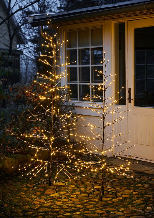 Sirius LED Tree Isaac Tree 348 LED bianco caldo all'aperto 210 cm marrone nevoso - Thumbnail 1