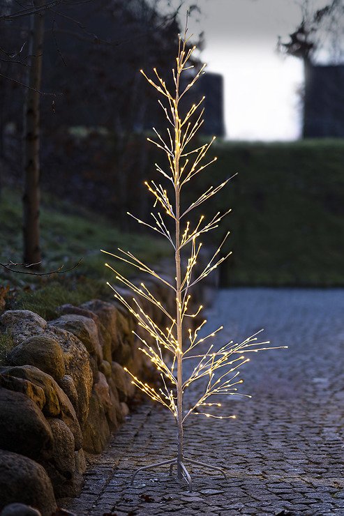 Sirius LED Árbol Isaac Árbol 348 LED blanco cálido 210cm blanco al aire libre - Thumbnail 1