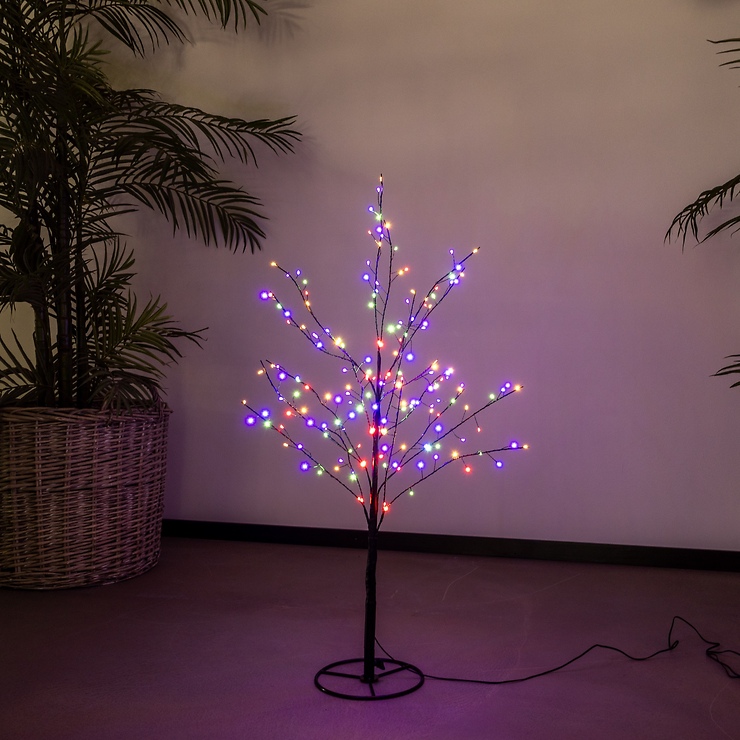 Albero LED Sirius Rasmus 180 LED con cambio di colore, 90 cm, nero - Thumbnail 2