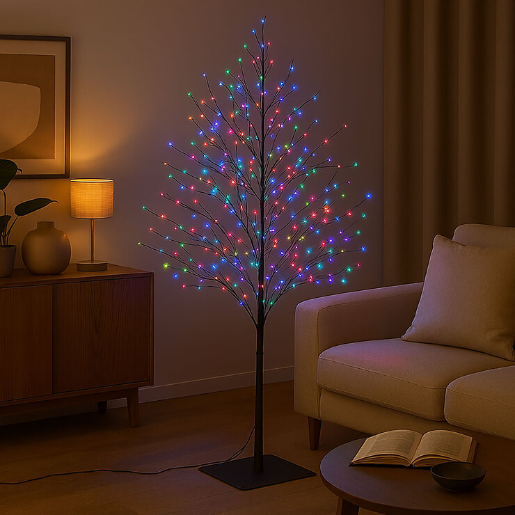 Sirius LED-Baum Rasmus 460 LED Farbwechsel 1,5 m schwarz - Thumbnail 2