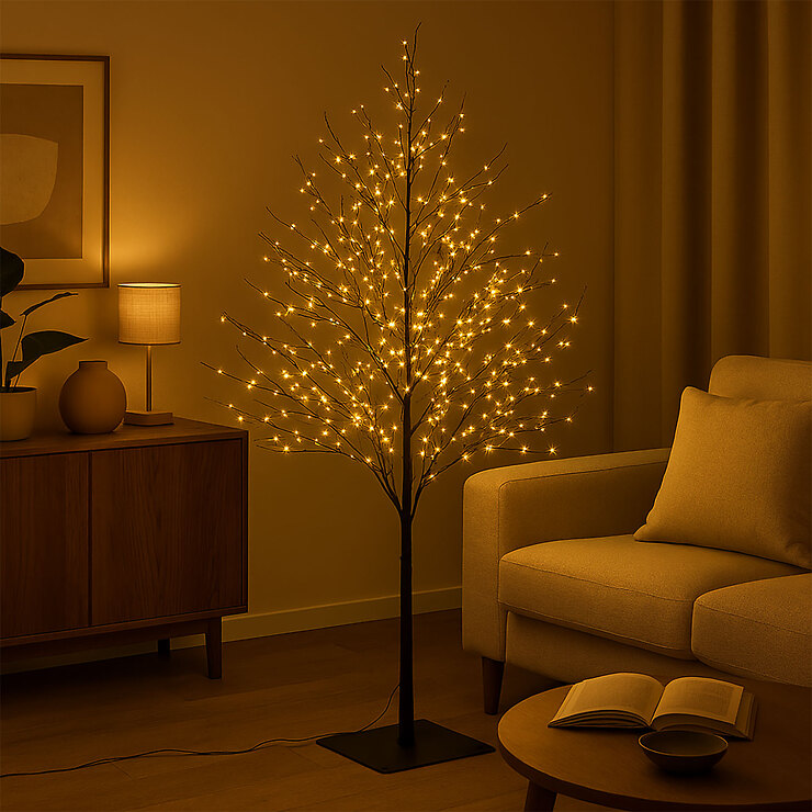 Sirius LED-Baum Rasmus 460 LED Farbwechsel 1,5 m schwarz - Thumbnail 1