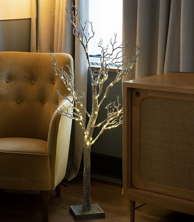 Árbol LED Sirius Árbol Tora 100 LED blanco cálido 120cm marrón - Thumbnail 1