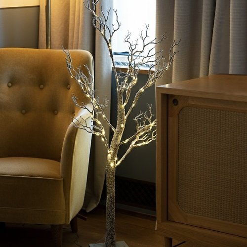 Sirius LED Albero Tora 100 LED bianco caldo 120cm marrone