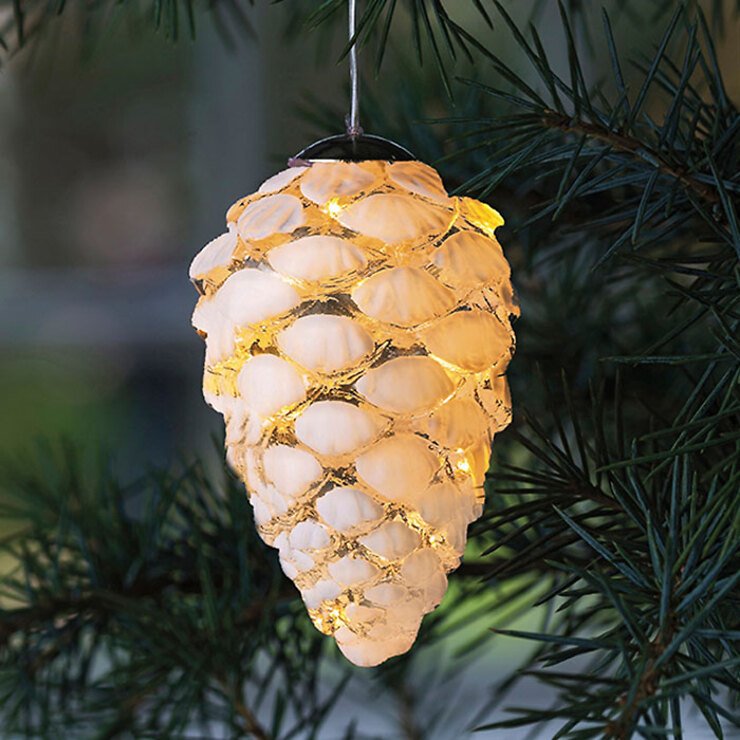 Pendente di luce Sirius Cono Celina Cono in vetro 10 LED all'interno 8 cm bianco - Thumbnail 1