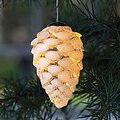 Sirius Leuchtanhänger Celina Cone Glaszapfen 10 LED 8 cm weiß innen - Thumbnail 2