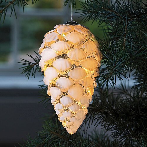 Sirius ciondolo illuminato Celina Cono cono in vetro 20 LED all'interno 15cm bianco
