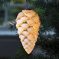 Sirius Leuchtanhänger Celina Cone Glaszapfen 20 LED 15 cm weiß innen - Thumbnail 2