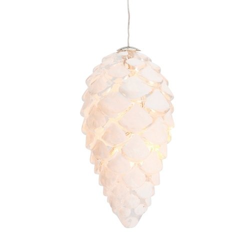 Sirius illuminated pendant Celina Cone glass cone 20 LED inside 15cm white
