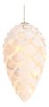 Sirius Leuchtanhänger Celina Cone Glaszapfen 16 LED 12cm weiß innen - Thumbnail 2