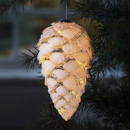 Colgante de luz Sirius Cono de cristal Celina Cono de 16 LEDs en el interior 12 cm blanco