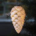 Sirius Leuchtanhänger Celina Cone Glaszapfen 16 LED 12 cm weiß innen - Thumbnail 2