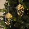 Pendente a luce Sirius Celina Agern ghianda in vetro 5 LED 13cm marrone dorato 