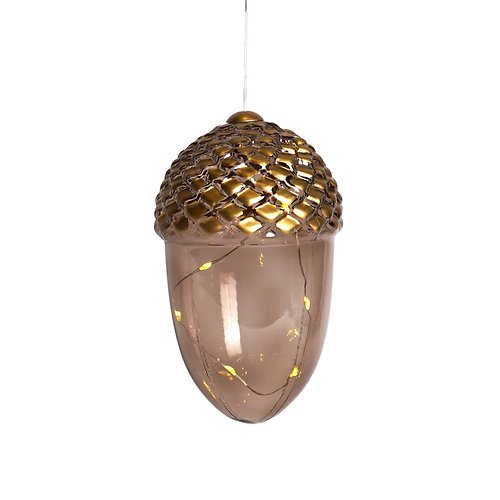 Sirius Pendentif lumineux Celina Agern Faucon de verre 5 LED 13cm brun doré 