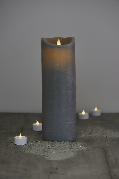 Sirius LED candle Sara 10 x 30cm Timer rustic ash - Pic 1