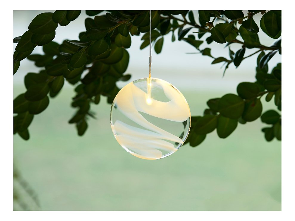 Sirius Leuchtanhänger Agnes Round Glas 10cm 1 LED - Thumbnail 1