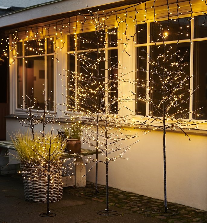 Sirius LED-Baum Alex Tree 480 LED warmweiß außen 210 cm braun beschneit - Thumbnail 2