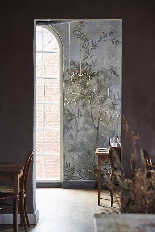 Sirius LED Light Heart Liva Heart small 30cm battery operated metal gold - Thumbnail 3