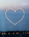Sirius LED Cœur lumineux Liva Heart small 30cm à piles métal doré - Thumbnail 1