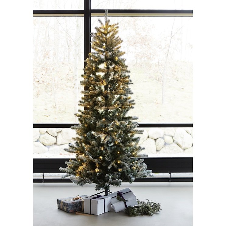 Sirius LED árbol Elias Árbol cubierto de nieve 273 LED blanco cálido 2,1 m al aire libre  - Thumbnail 1