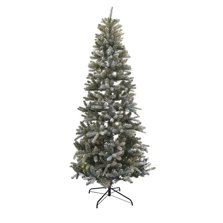 Albero Sirius LED Elias Albero innevato 312 LED bianco caldo 2,4 m per esterni  - Thumbnail 2