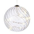 Sirius szklana kula świetlna Wave Ball 16 LED 10cm zasilana bateryjnie przezroczysta - Thumbnail 1