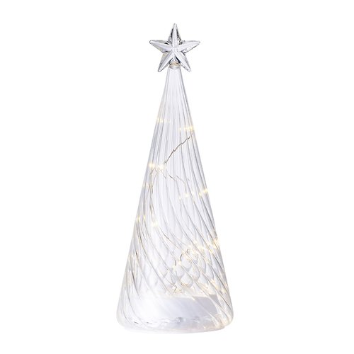 Sirius Arbre lumineux Wave Tree 15 LED 26 cm verre clair