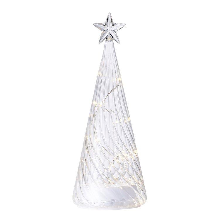 Sirius Arbre lumineux Wave Tree 15 LED 26 cm verre clair - Thumbnail 2