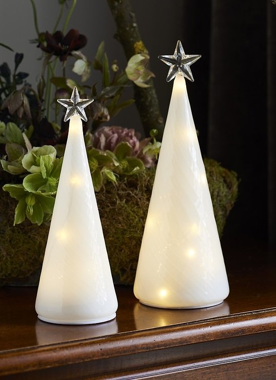 Sirius Leuchtbaum Heaven Tree 15 LED 26 cm Glas weiss - Thumbnail 2