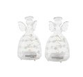 Sirius LED Angel Sweet Christmas Angel Set of 2 battery operated 9cm clear glass - Thumbnail 1