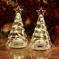 Sirius LED Glasbäume Sweet Christmas Tree 2er Set LED warmweiß 11 cm batteriebetrieben klar - Thumbnail 1