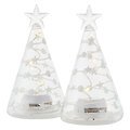 Sirius LED Glasbäume Sweet Christmas Tree 2er Set LED warmweiß 11 cm batteriebetrieben klar - Thumbnail 2