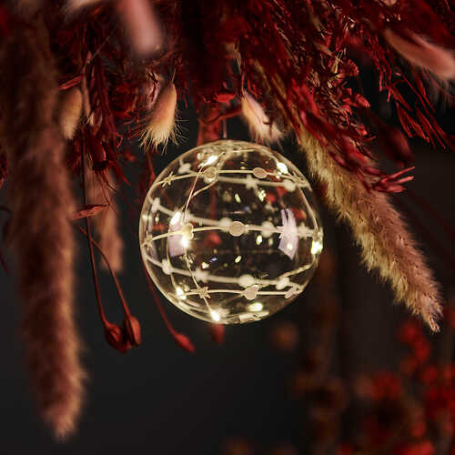 Sirius LED Glaskugel Sweet Christmas Ball 8 LED 10cm batteriebetrieben klar