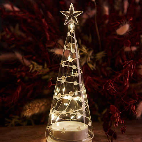 Sirius LED Glasbaum Sweet Christmas Tree 22cm batteriebetrieben klar