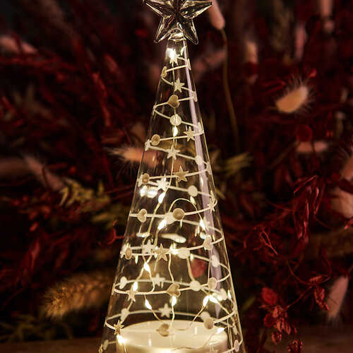 Sirius LED Glasbaum Sweet Christmas Tree 26cm batteriebetrieben klar