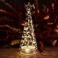 Sirius LED Glass Tree Sweet Christmas Tree battery operated 26cm clear - Thumbnail 1