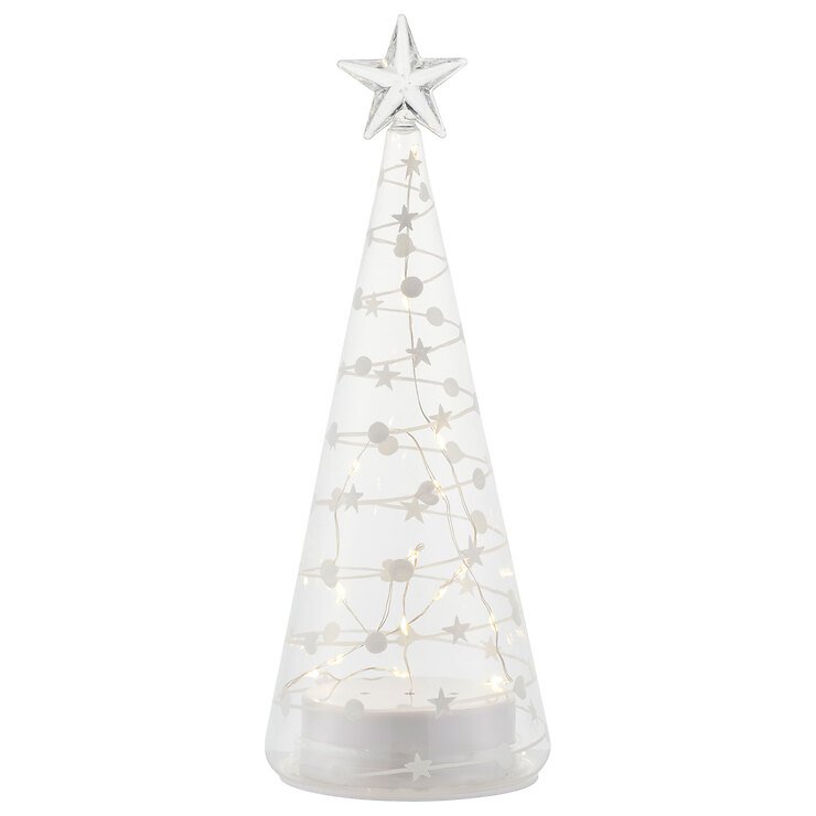 Sirius LED Albero di vetro dolce albero di Natale a batteria 26cm chiaro - Thumbnail 2