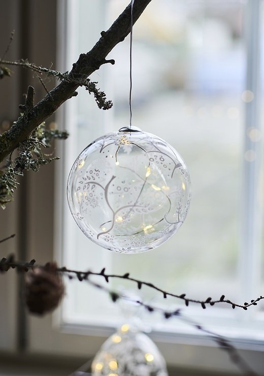 Sirius Leuchtkugel Cozy Ball batteriebetrieben 8 LED 10cm klar - Thumbnail 2