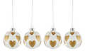Sirius LED bolas de luz Eva Navidad 4 x 3 LED a pilas 6cm oro - Thumbnail 2