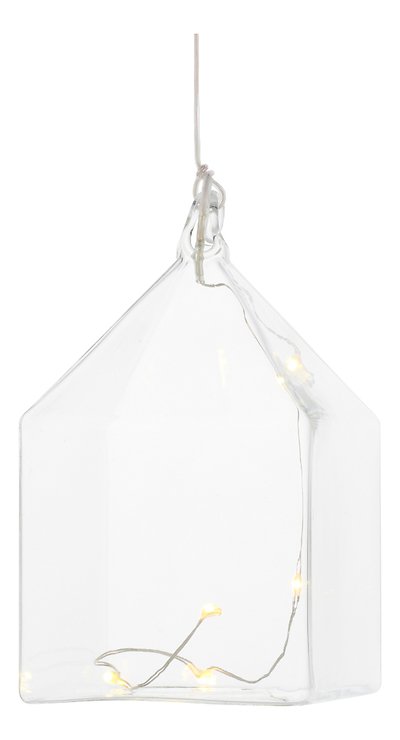 Sirius LED Glashaus Rebecca House 11cm batteriebetrieben 5 LED Glas klar - Thumbnail 2