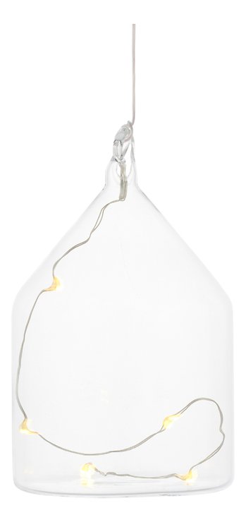 Sirius LED Glasshouse Rebecca House 12cm battery powered 5 LED glass clear - Thumbnail 2