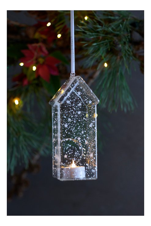 Linterna LED Sirius Casa Romántica Juego de 2 18cm 1 LED cristal transparente - Thumbnail 3