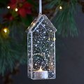 Sirius LED Lantern Romantic House Set of 2 18cm 1 LED clear glass - Thumbnail 1
