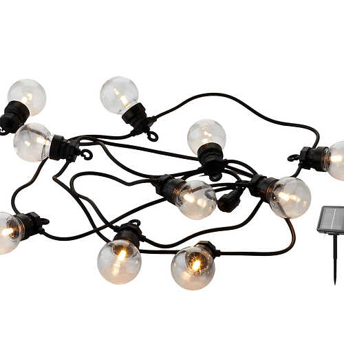 Sirius LED Party Light Chain Lucas Solar Starter Set clear 10 LED 3 m noir