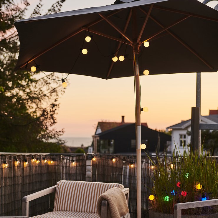 Sirius LED Party Light Chain Lucas Solar Starter Set clear 10 LED 3 m noir - Thumbnail 2