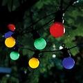 Sirius LED-Biergartenlichterkette Lucas Erweiterung 10 LED bunt 3 m schwarz - Thumbnail 1