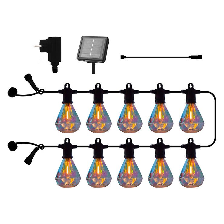 Sirius solarny łańcuch świetlny Marcus Starter Set 10 LED 3 m przezroczysty - Thumbnail 2